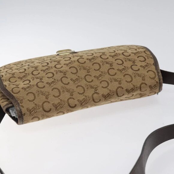 CELINE C Sulky Shoulder Bag Canvas Brown Gold Auth - Picture 6 of 15